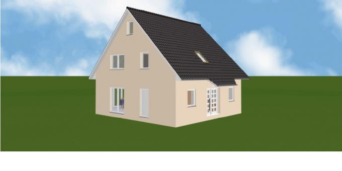 Front/Seitenansicht Landhaus 142